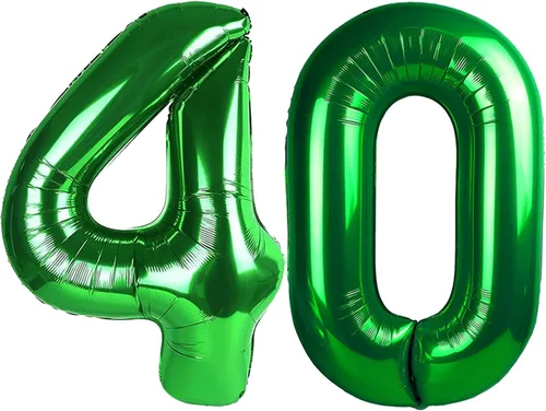 Vista 37 de Globos gigantes de números negros de 40 pulgadas, globos de aluminio de Mylar con helio para cumpleaños, globo número 0 para decoración de fiestas