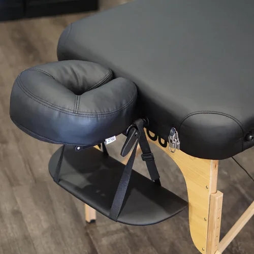 Vista 5 de Mesa de masaje portátil profesional prémium con cojín de lujo de 3.5 pulgadas de grosor (negro)
