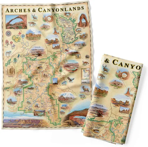 Vista 5 de Xplorer Maps 1000 Islands Map - Toalla decorativa de harina para cocina, 100% algodón, 18 x 24 pulgadas