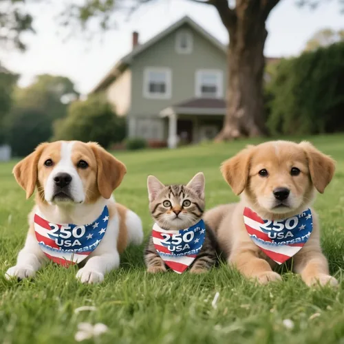 Vista 3 de Jeiento 250th USA Anniversary Dog Bandana American Flag Dogs Bandana for Pet Puppy Kitten,Washable Comfort Triangle Dog Scarf for Boy Girl Festival