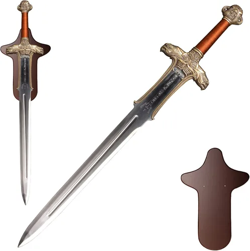 Vista 8 de Conan The Barbarian Wword - Espada guerrera del rey espada occidental 39 pulgadas, con placa para colgar