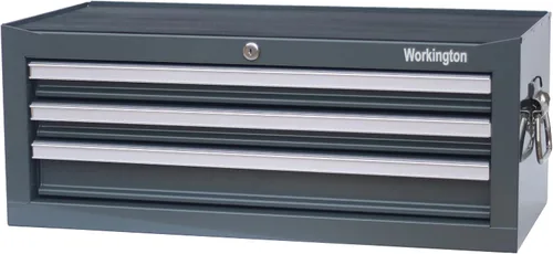 Vista 10 de Workington Industrial Caja de herramientas metálica portátil con 3 cajones, gabinete intermedio de 26" con correderas de rodamientos de bolas Verde