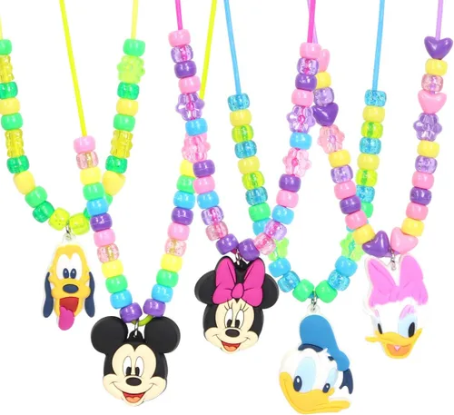 Vista 6 de Tara Toys Conjunto de actividades de collar de Minnie Mouse Includes 5 Charms, 150 Beads and 5 Necklaces in a Portable Storage Case; Ideal Disney