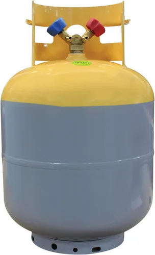 Vista 7 de Tanque de recuperación de refrigerante gris/amarillo Mastercool (62010) - 30 lb. de capacidad