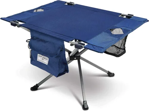 Vista 4 de Sport-Brella SunSoul - Mesa plegable portátil para campamento al aire libre, picnic, portones traseros y playa azul marino