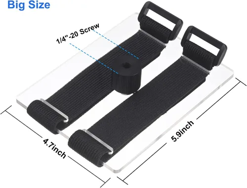 Vista 3 de Adaptador de trípode para binoculares, montaje acrílico de 1/4 "para conexión estable para telescopio binocular y trípode de cámara