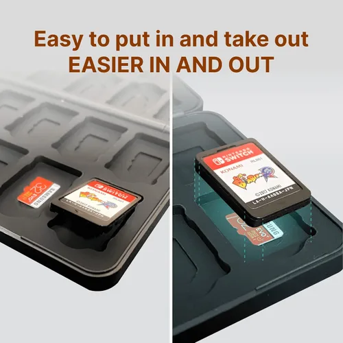 Vista 2 de MJTXGE Switch Game Case with 24 Card for Nintendo Switch&Switch OLED 24 Game Holder Compatible Micro SD Card Slots Compact Switch Cartridge Case