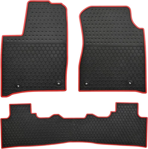 Vista 13 de Alfombrillas para auto a la medida para Dodge Durango 2024-2016, 2016-2024 Jeep Grand Cherokee, (Modelo WK 2022) Alfombrillas de piso de goma