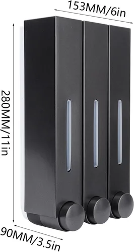 Vista 7 de 3-Pack Wall Mount Shower Soap Dispenser for Hotel Bathroom