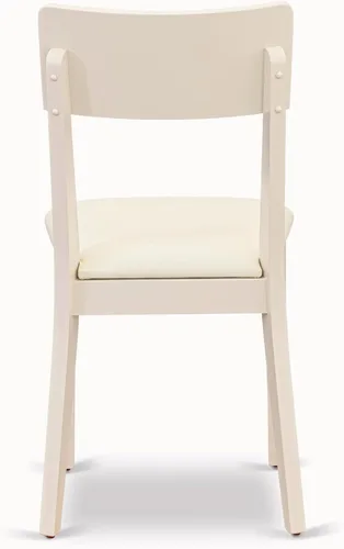 Vista 8 de East West Furniture ADC-LWH-LC Andi - Juego de 2 sillas de comedor tapizadas de piel sintética, color blanco lino