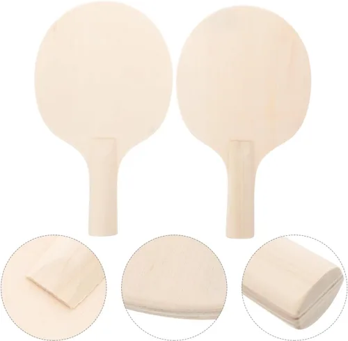 Vista 9 de TOYANDONA Raqueta de tenis de mesa DIY en blanco para raqueta de madera para juegos de tenis de mesa y juguete deportivo de entrenamiento para niños
