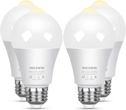 Vista 12 de Motion Sensor Light Bulbs, 100W Eq., E26, 110-130V, 2700K, 2Pack