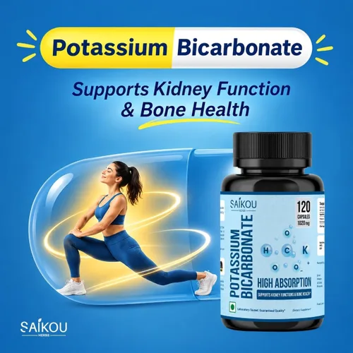 Vista 9 de Suplemento de potasio 1020 mg de bicarbonato de potasio de alta absorción, 120 cápsulas que apoya el equilibrio de electrolitos, la salud renal