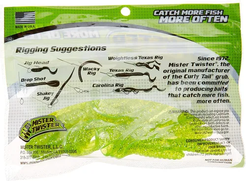 Vista 3 de Mister Twister Fishing Hook 4/0, 1 Piece Escamas Chartreuse