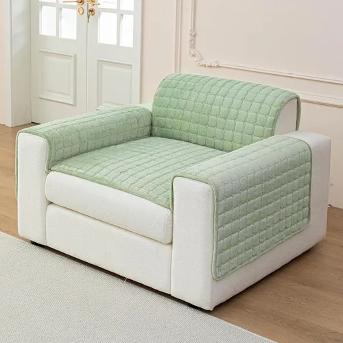 Vista 36 de Fundas seccionales de terciopelo para sofá de 1 asiento