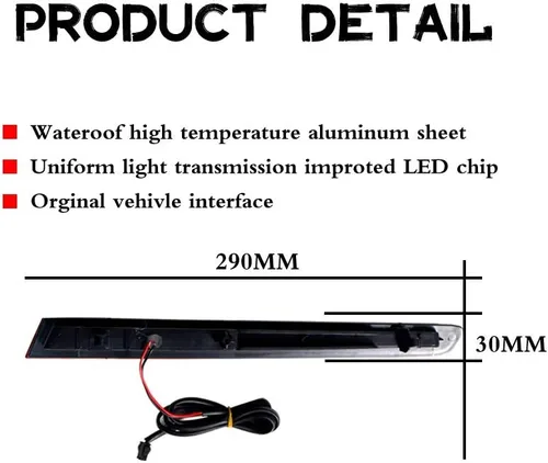 Vista 3 de Luces LED de Reflector de Parachoques Completas con Lente Roja Compatibles con Ford Explorer 2011 2012 2013 2014 2015 - Funcionan como Luces