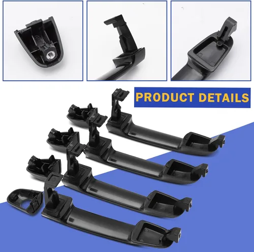 Vista 6 de X4XZ 4 piezas de manijas exteriores delanteras y traseras izquierda y derecha para Hyundai Elantra 2006-2012 (OEM# 826512H000 826522H010 826522H020)