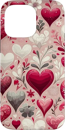 Vista 19 de Funda romántica para iPhone 11 Pro Max con corazones encantadores para el día de San Valentín