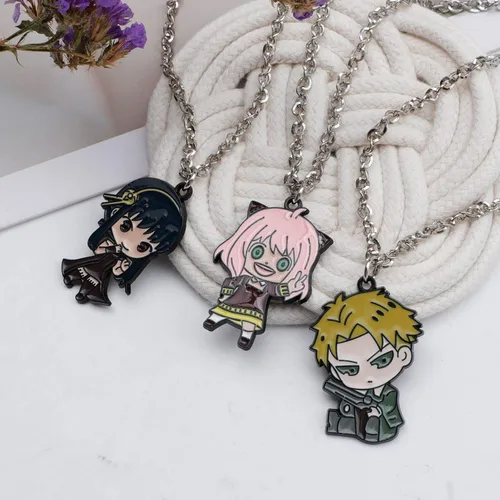 Vista 7 de Collar familiar de anime Pendnt Anya Forger Anime Cosplay Collares regalo para fanáticos, regalos para niños, adolescentes, adultos, amantes