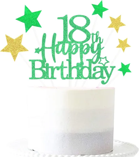 Vista 13 de Decoración brillante para tarta de primer cumpleaños feliz con estrella, adornos personalizados para tarta de 1 cumpleaños, decoraciones de fiesta