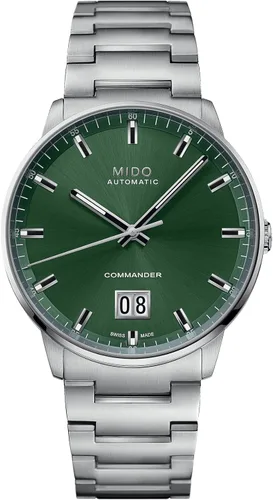 Vista 8 de MIDO Commander Big Date - Swiss Automatic Watch for Men - 42mm Stainless Steel Case - See Through Caseback - 80 Hour Power Reserve PVD antracita