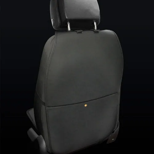 Vista 5 de HCMAX Paquete de 2 alfombrillas protectoras para respaldo de asiento de automóvil, impermeables, fáciles de limpiar, multifuncionales, bolsa de Beige
