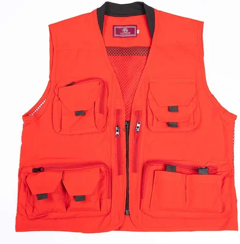 Vista 4 de Ziker Chaleco de malla transpirable para mujer, de secado rápido, safair, para pesca, viajes, con múltiples bolsillos