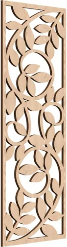 Vista 13 de 9 3/8"W x 24 3/8"H x 1/4"T Utica Decorativo Fretwork Madera Paneles de Pared, Abedul