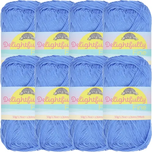 Vista 35 de JubileeYarn - Ovillo de hilo deliciosamente fino, 1.76 oz/madeja de rayón de bambú, color rosa polvo, 4 madejas