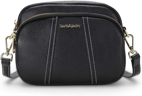 Vista 7 de DORIS&JACKY Leather Crossbody Bag For Women Small Soft Triple Zipper Shoulder Handbags With Adjustable Strap