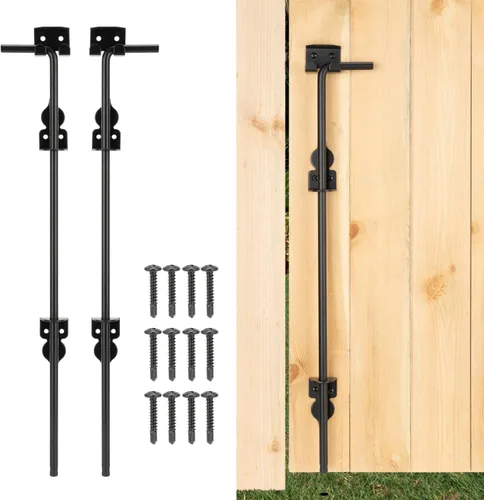 Vista 12 de 12" Tornillo de Bastón Pesado de Caída para Puerta, Pestillo de Suelo para Puerta para Cercas de Madera Puertas de Metal, Tope de Puerta de Metal 1