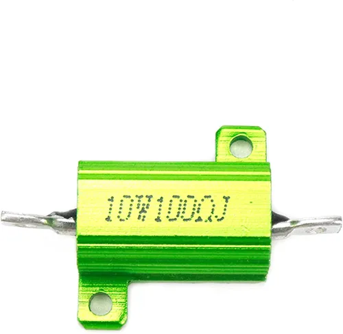 Vista 5 de Resistencia bobinada 10W 100 Ohm 5% Resistencias de carcasa de aluminio - 5pcs