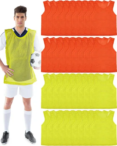 Vista 9 de 36 piezas de chalecos para adultos, camisetas de práctica en equipo para deportes, fútbol, fútbol, baloncesto, práctica