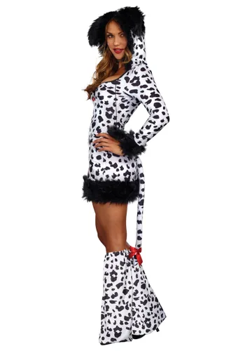 Vista 2 de Disfraz para mujer de dálmata tierno Multicolor