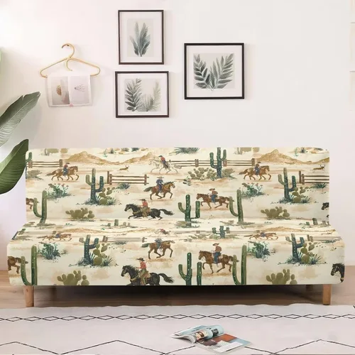 Vista 30 de Fundas para sofá cama con estampado de vaca marrón girasol con bandas elásticas para el hogar, sala de estar, fácil de instalar, antideslizante