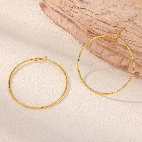 Vista 8 de Gacimy Gold Hoop Earrings for Women 14K Gold Plated, 925 Sterling Silver Post Hypoallergenic Earrings Hoops for Women