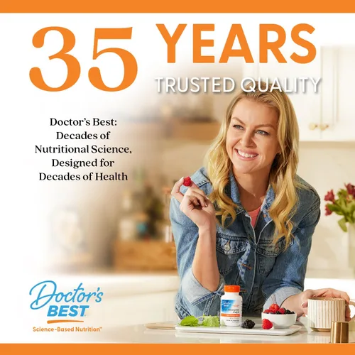 Vista 7 de Doctor's Best L-teanina contiene sunteanina, ayuda a reducir el estrés y el sueño, sin OMG, sin gluten, vegano, 150 mg (DRB-00197), 90