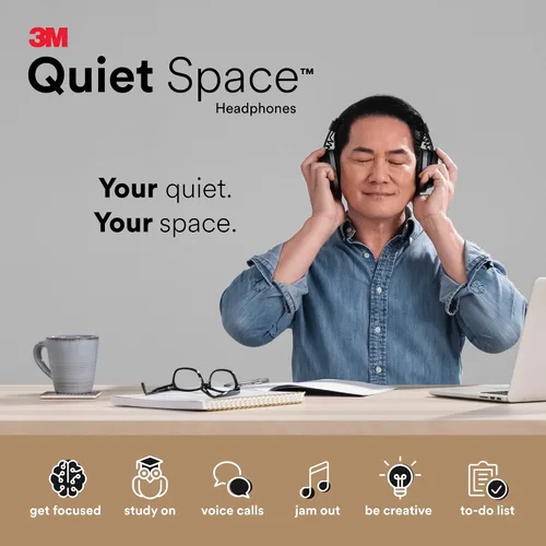 Vista 2 de 9.8 ft QUIETSPSIOC Quiet Space - Auriculares, color negro