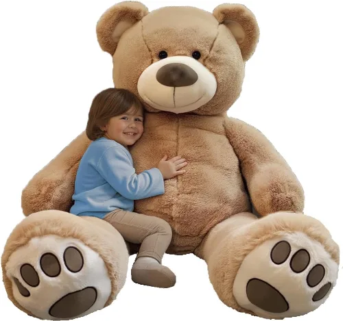 Vista 5 de Anico - Peluche beige de 10" con ojos bordados Suave animal de peluche, perfecto como peluche para bebés, niños pequeños y niños Peluche