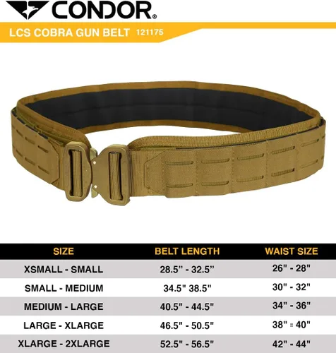Vista 3 de Condor LCS Cobra - Cinturón para pistola