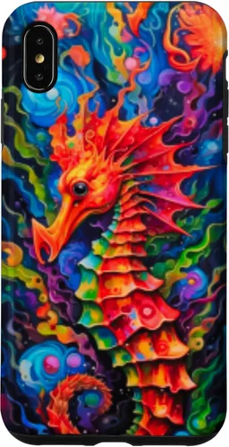 Vista 11 de Funda para iPhone 14 Plus Seahorse Coastal Colorful Ocean Life Art Aquarium Lover Case