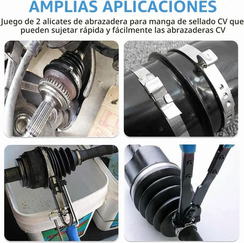 Vista 6 de Juego de 22 alicates de abrazadera de arranque CV, herramienta de bandas de abrazadera de oreja para junta CV, herramienta de extracción de eje CV