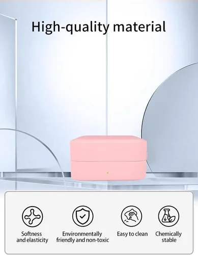 Vista 3 de Compatible con auriculares de traducción Timekettle W4 Pro, silicona de alta calidad, protección a prueba de golpes, puerto de carga táctil