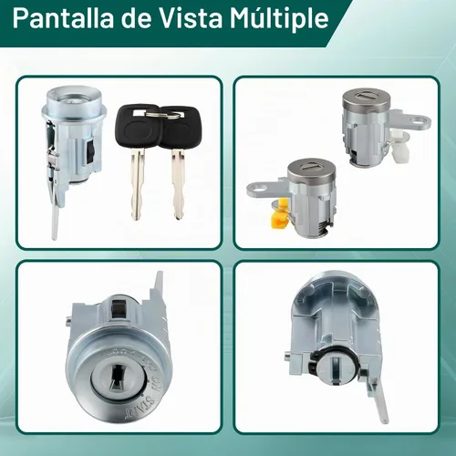 Vista 5 de AUTOKAY Interruptor de encendido y cilindro de cerradura de puerta Compatible con Toyota Tacoma 1999 2000 2001 2002 2003