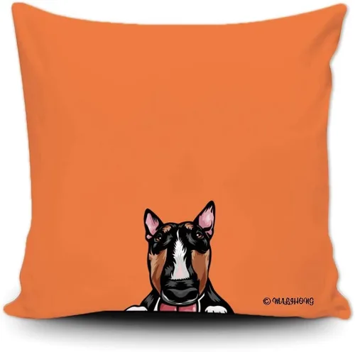 Vista 12 de Funda de almohada para perro, divertida funda de almohada para sofá, cama, decoración del hogar, 20 x 20 pulgadas Bull Terrier-1-10