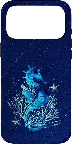 Vista 22 de Turquoise Seahorse Ocean Background Case for iPhone 17