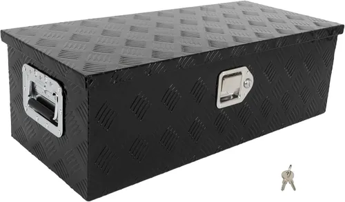 Vista 15 de SCITOO - Caja de herramientas de aluminio de 18 pulgadas de plata resistente para cama de camión, caja de herramientas para remolque de RV