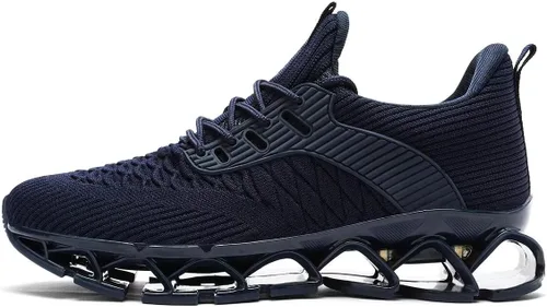 Vista 2 de Zapatos deportivos para hombre sin cordones para correr, caminar, tenis con cuchilla, informales, cómodos, antideslizantes, para el trabajo