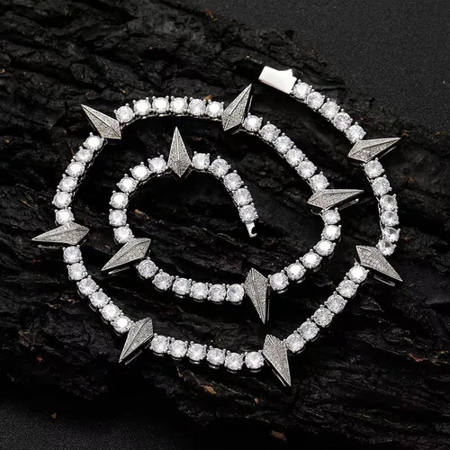 Vista 3 de ZHIHUIAN Collar para hombre, Black Panther Hero accesorios de joyería para hombre, cadena cuadrada de diamantes hip hop, regalo de joyería
