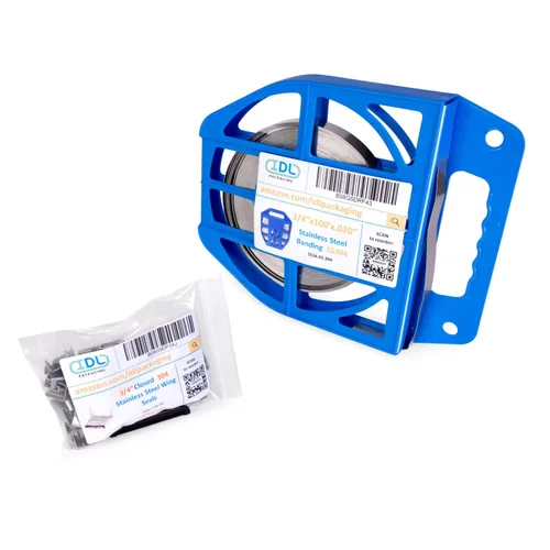Vista 17 de IDL Packaging Kit de bandas de acero inoxidable 201 de 1/2 pulgada, herramienta de bandas de alta resistencia + bobina de bandas de acero inoxidable